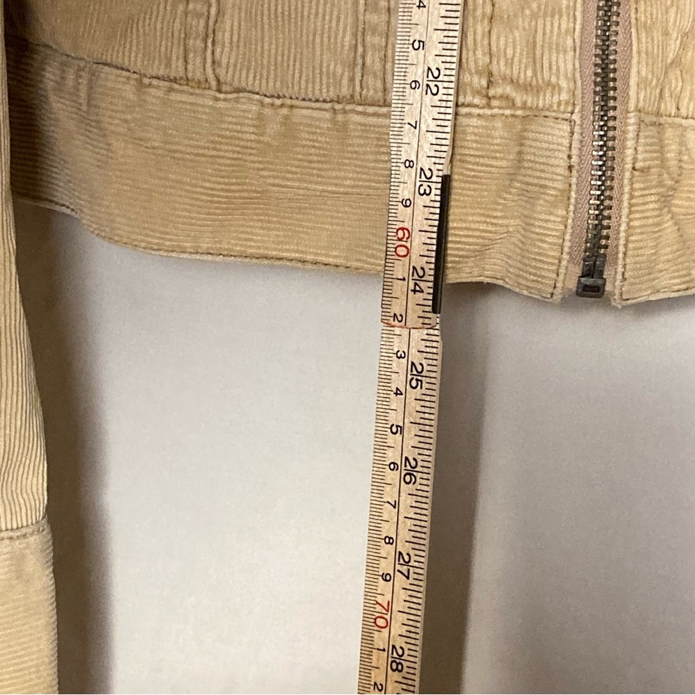 Hollister Size S Corduroy Bomber Jacket w/ Faux Fur Neck and Zipper Front - Picture 9 of 16